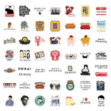 WB 50PCS Stickers Vinyl Stickers Ross Geller Rachel Green Monica Geller Waterproof UV And Scratch Resistant Great For All Your Gadgets For Mom Dad Grand Mother Father Teacher Sister Brother Friend Funny Valentine's Day Gifts Halloween Summer, School - Multicolor - View 4