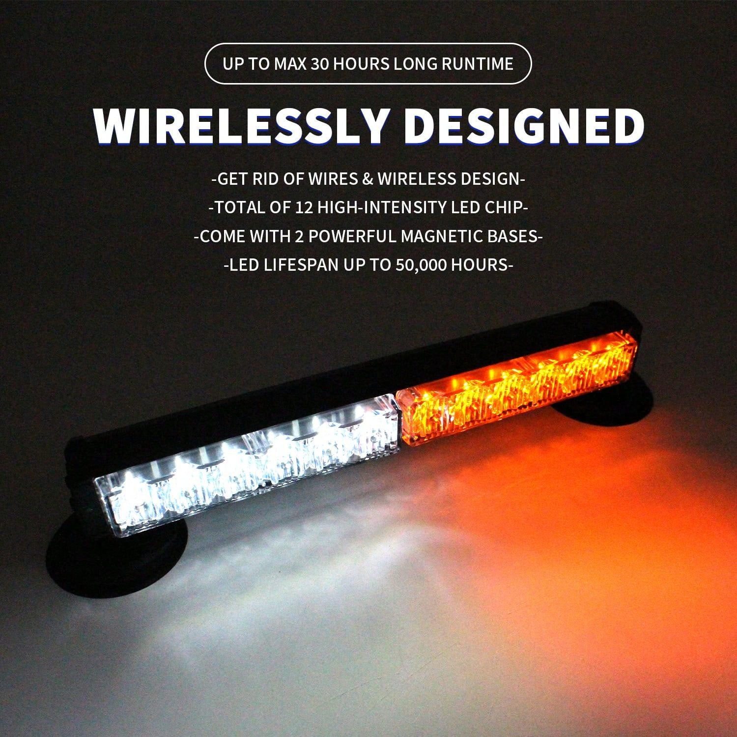 Barre De Lumières Stroboscopiques LED 32/28 - Pour Véhicule D'urgence, 12V, étanche