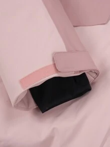 TECTOP Women's Ski Jacket, Waterproof Outdoor Wear With Multiple Pockets And Zipper Design, Suitable For Winter Snow Sports - Dusty Pink - View 9