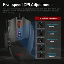 E-YOOSO X-39 USB Wired RGB Gaming Mouse 16400 DPI PAW3327 19 Buttons Programmable Game Optical Mice For Computer PC Laptop - Black - View 5