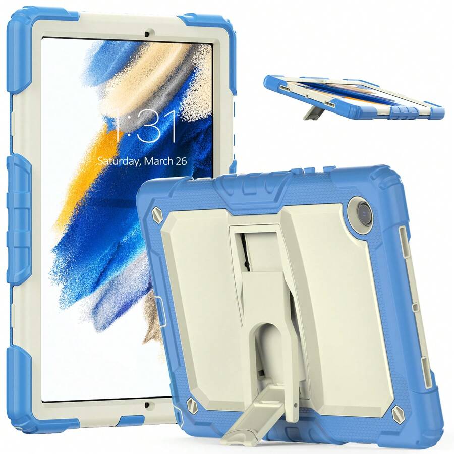 Ốp tương thích với vỏ Samsung Galaxy Tab A9 11'' (X210/X216/X218), Vỏ bảo vệ chắc chắn chịu lực cao có chân đế Vỏ máy tính bảng A9 Plus- Xanh da trời