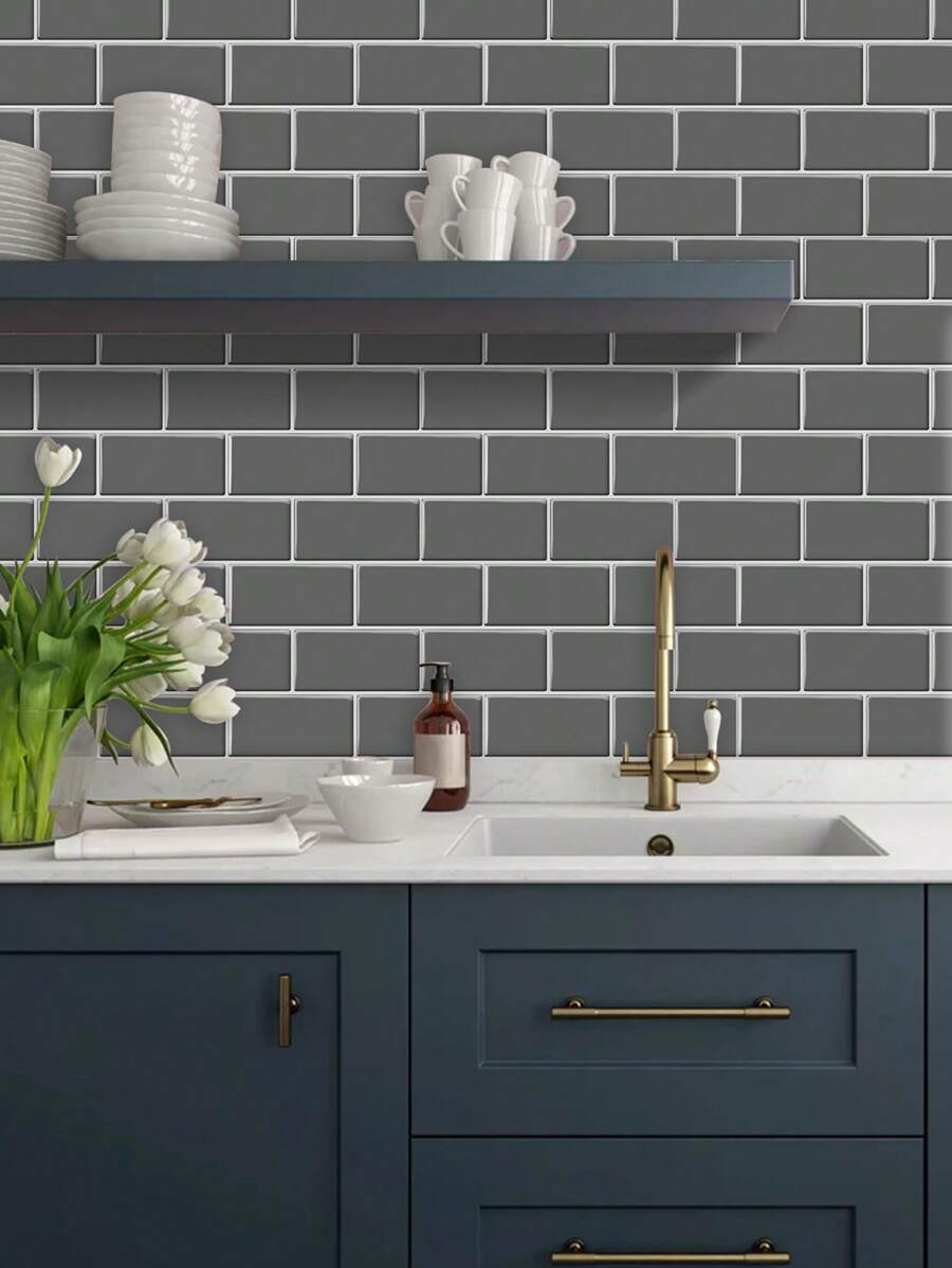 Subway Tiles Self Adhesive Kitchen Splashbacks, Peel and Stick Wall