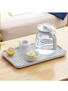 浴室收納瀝水盤化妝品托盤盥洗用品收納架多功能收納架瀝水籃 - 白色 - 查看 6