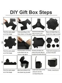 1pc Surprise Explosion Box Gift Handmade Creative Photo Diy Album Empty Box (Random Ribbon Color) For Valentine'S Day Or Birthday - Multicolor - View 8