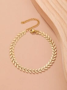 Women's Stainless Steel Chain Bracelet, Hip Hop Jewelry - Gold - View 2