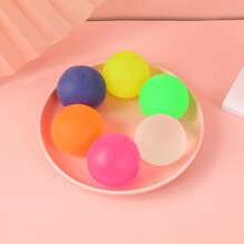 1Pc Multicolor Funny Toy Balls Mixed Bouncing Solid Floating Elastic Rubber Bounce Ball Of Pinball Bouncy Toys 6CM Let Off Steam And Relieve Stress Toy Birthday Gift Christmas Gift (Some Parts Are Sent Random) - Multicolor - View 2