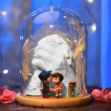 1套diy手模石膏雕塑造型套件,情侶手工藝品適用於成人和兒童 - 白色 - 查看 7