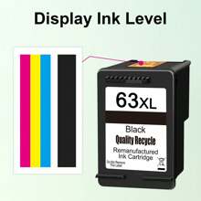 KT INK 63XL 2 包黑色墨盒兼容 OfficeJet 3830 5255 5258 Envy 4520 4512 4513 4516 DeskJet 1112 1110 3630 3632 2130 2132 打印机 - 黑色 - 查看 4