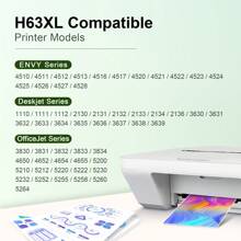 KT INK 63XL 2 包黑色墨盒兼容 OfficeJet 3830 5255 5258 Envy 4520 4512 4513 4516 DeskJet 1112 1110 3630 3632 2130 2132 打印机 - 黑色 - 查看 5