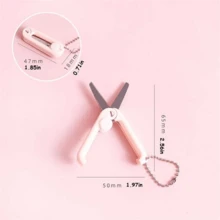 便携式迷你剪刀，创意伸缩折叠多功能可爱小剪刀 - 綠色 - 查看 8