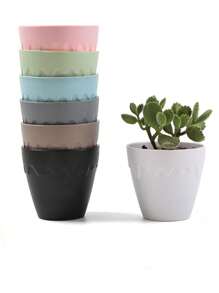 1個白色極簡風格家居裝飾花盆 - 白色 - 查看 4