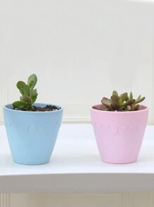 1個白色極簡風格家居裝飾花盆 - 白色 - 查看 5