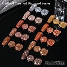 XEIJAYI 15毫升美拉德全息闪粉指甲油，适合初学者！ - 酒紅色 - 查看 8