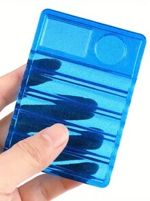 1 件塑膠水晶中性筆展示架,多種顏色選擇,美甲設計化妝刷支架,方便使用美甲工具調色盤 - 透明 - 查看 10