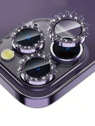 苹果相机盖闪光镜头保护膜生日、家人、朋友礼物闪亮水晶、镜头保护膜、手机配件防水防震防摔防摔防刮防指纹全覆盖