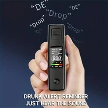 USB Portable Breathalyzer Tester, Portable Blow Tester, Traffic Alcohol Tester, Car High Accuracy Measuring Instrument, Professional-Grade Accuracy Alcohol Tester With Warning And Memory Function For Home Use - Black - View 7