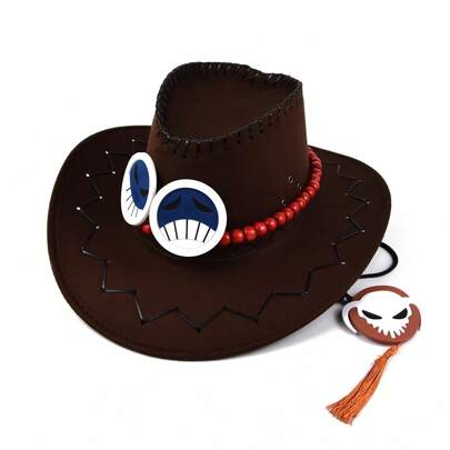 Sombrero Vaquero Unisex Moda El Anime Cosplay Ace One Piece