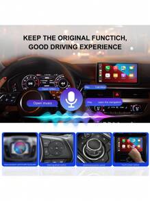 Carplay Ai Box 無線 Carplay 車用轉接器 Apple 無線 Carplay 轉接器即插即用 - 黑色 - 查看 2