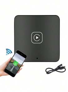 Carplay Ai Box 無線 Carplay 車用轉接器 Apple 無線 Carplay 轉接器即插即用 - 黑色 - 查看 1