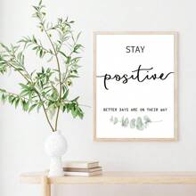 1pc Canvas Painting Hanging Picture With Letter Phrases For Work/home Decoration Artwork, Office Wall Decor - Multicolor - View 2