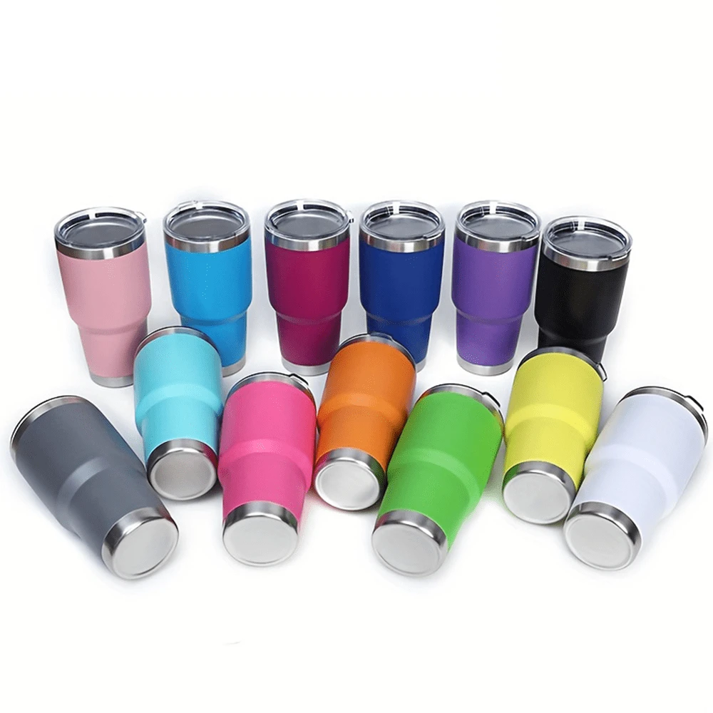 30oz Insulated Tumbler With Straw And Lid, 304 Double Wall Vacuum