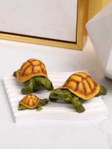 1 組 3 件客廳餐桌裝飾微景觀樹脂烏龜裝飾件 - 彩色 - 查看 1