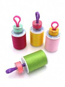 40Pcs/Set Random Color Plastic Bobbin Thread Clip, Sewing Machine Bobbin Fixing Clip To Prevent Thread From Falling Off - Multicolor - View 4