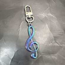 1个个性化音符形状金属钥匙扣吊坠，钥匙圈链，多功能包包配件，适合青少年、女孩、朋友、家人、爱人、同事、客人等作为派对、节日、生日和情人节礼物，时尚美观，适用于汽车钥匙、钱包、单肩包、斜挎包、手提包等。 - 彩色 - 查看 7