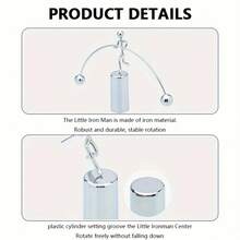 天文擺設,模仿天體運動的天文永動裝置,激發辦公室的濃厚興趣 - 銀色 - 查看 3