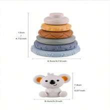 1pc Children's Educational Building Blocks, Cognitive Relief Blocks, Soft Building Blocks, Jenga, Vinyl Soft Donuts, Digital Building Blocks Toys - Multicolor - View 8