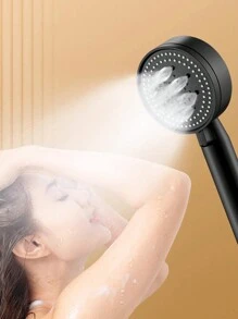 5 prędkości Przenośny Głowica prysznicowa Z 1,5 m Czarny Wąż prysznicowy