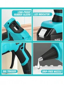 Yellow Deweisn Battery-Powered Hot Glue Gun With 30pcs 7mm/0.27in Glue Sticks, Ideal For Toys/Hobby Products/Accessories Adhesion And Diy Projects (Battery Not Included) - Yellow - View 9