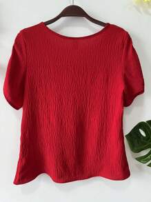 Women Tops - 紅色 - 查看 3