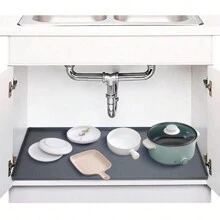 Cuscinetto in silicone impermeabile per cucina, porta per mobili sottolavello, protezione per lavandino e mobile, vassoio per lavandino del bagno, deumidificatore per la casa