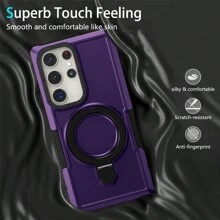 1個配環扣手機殼,適用於galaxy S20 Fe S21 S22 Plus S23 S24 Uitra Note20 A13 A14 A23 A32 A52 A53 A73 A34 A54,全面防震防塵 - 暗紫 - 查看 2