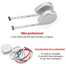 Kit calibrador de grasa del cuerpo, incluir calibrador de medición de grasa, cinta métrica de grasa corporal y manual de usuario para medir con precisión el IMC, pliegue de la piel y pérdida de peso - Negro - Ver 5
