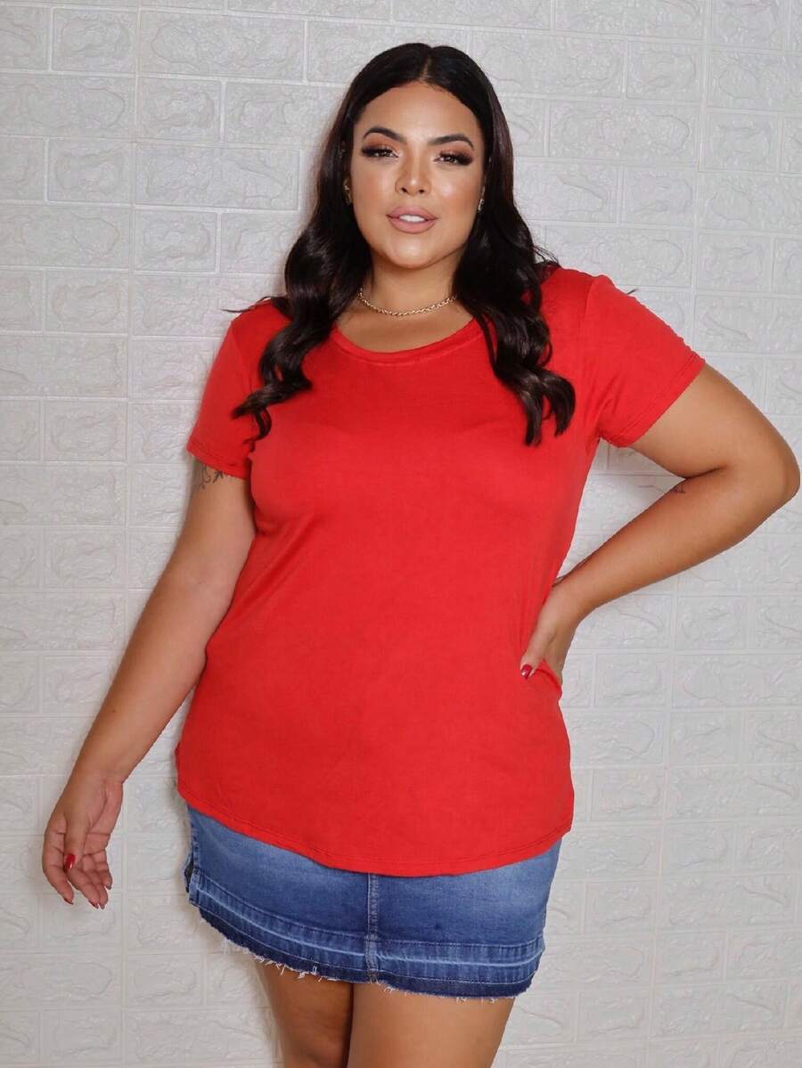 Plus Size Blouses - Đỏ - Xem 1