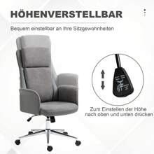 Home Office Chairs - Grey - View 4