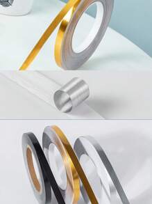 1 件 50 米防水防油瓷砖缝隙密封胶带、厨房/浴室墙壁地板装饰、自粘胶带、贴纸、墙贴花、家居装饰乙烯基贴花、春季装饰物品让您的家焕然一新、拉玛装饰贴纸礼物生日毕业 - 銀色-亮面 - 查看 8