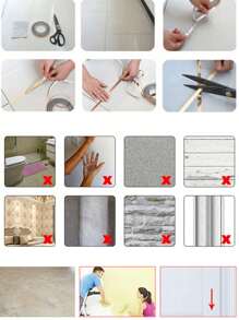 1 件 50 米防水防油瓷砖缝隙密封胶带、厨房/浴室墙壁地板装饰、自粘胶带、贴纸、墙贴花、家居装饰乙烯基贴花、春季装饰物品让您的家焕然一新、拉玛装饰贴纸礼物生日毕业 - 銀色-亮面 - 查看 10