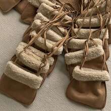 1入女士掛肩絨布包,秋冬時尚可愛麂皮信使包,絨布方包 - 彩色 - 查看 4