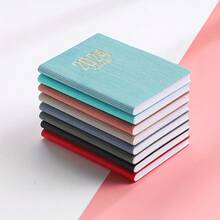 2024年a7迷你筆記本,365天便攜式口袋記事本,每日每週議程計畫器筆記本文具辦公用品 - 紅色(2024年A7英文) - 查看 5