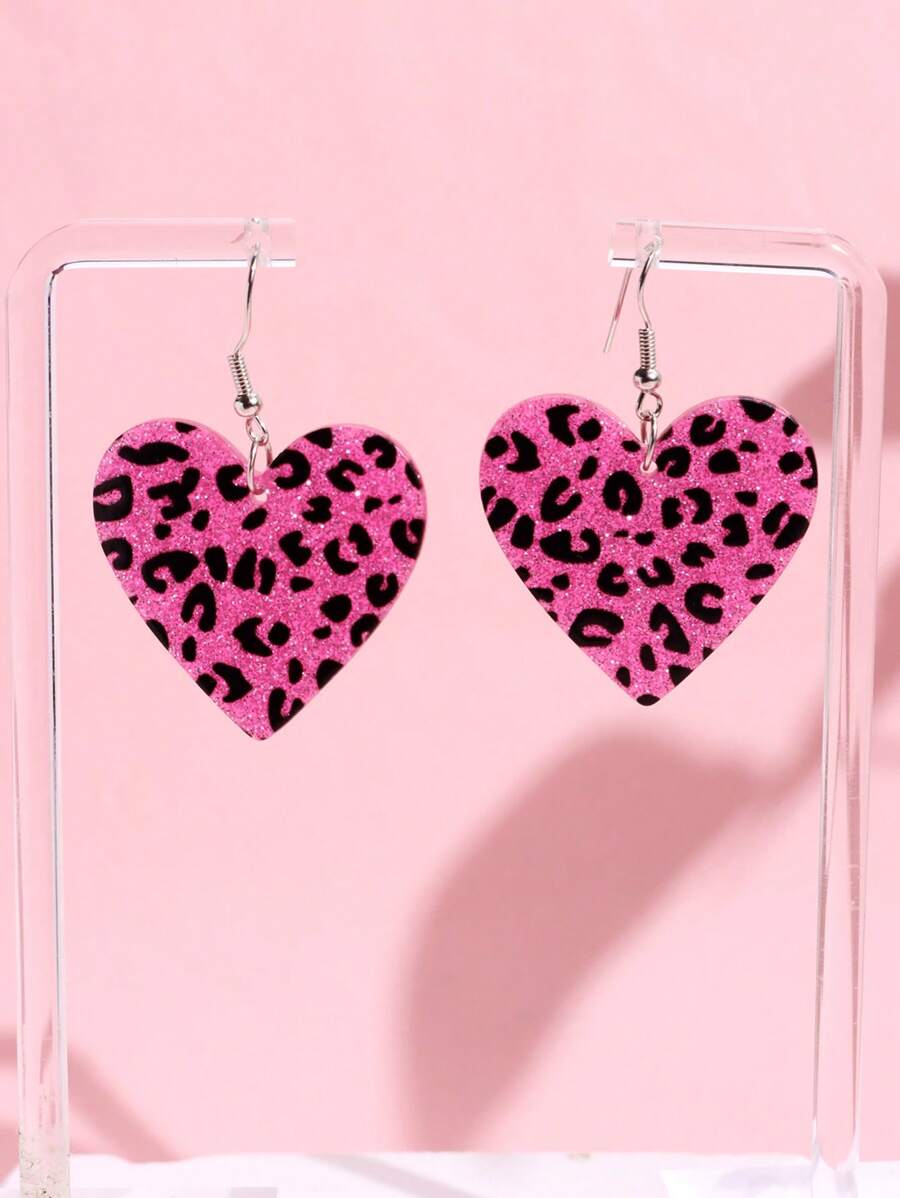 Anting Menjuntai - Berwarna merah muda - View 1