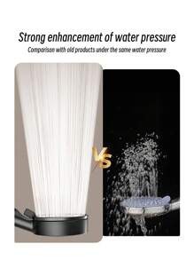 5 prędkości Przenośny Głowica prysznicowa Z 1,5 m Czarny Wąż prysznicowy