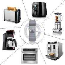 6入組廚房用品電線整理器,彩色電線收納器和固定器,適用於攪拌器,咖啡機,氣炸鍋,壓力鍋,烤麵包機等 - 灰色 - 查看 9