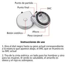 Kit calibrador de grasa del cuerpo, incluir calibrador de medición de grasa, cinta métrica de grasa corporal y manual de usuario para medir con precisión el IMC, pliegue de la piel y pérdida de peso - Negro - Ver 4