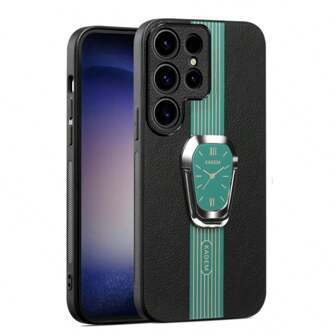 1 Stück Hülle aus fein strukturiertem TPU-Material mit verstecktem Ständering, kompatibel mit Samsung, iPhone, Redmi und OnePlus