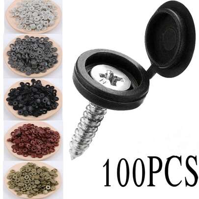 50~100pcs Decorative Self-Tapping Screw Caps For Secure And Stylish Closures
