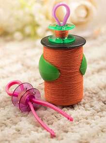 40Pcs/Set Random Color Plastic Bobbin Thread Clip, Sewing Machine Bobbin Fixing Clip To Prevent Thread From Falling Off - Multicolor - View 6