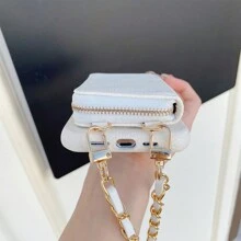 1 件金属链可拆卸挂绳，多功能防摔纯色荔枝纹 PU 皮革手机壳，兼容 16、16e、15、14 Plus、13、12、11 Pro Max、Pixel 4 XL、6、7、8、9 Pro、6a、7a、8a、9a、Galaxy、OnePlus 8、9、10、8T、9R、Nord 2、N10 5G、ACE 2 Pro、Mate、Edge 30、Redmi Note - 白色 - 查看 8